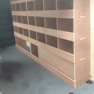 MAN TGE Van Shelving Racking MWB L2 Plywood System Tool Storage Unit Off Side