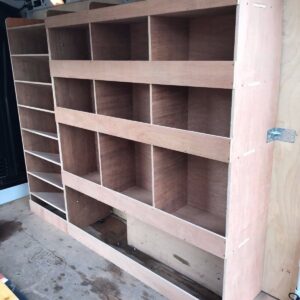 Vauxhall Movano Van Shelving Racking SWB Plywood System Case Storage Unit