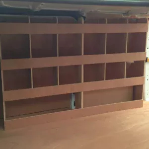 2023 New Shape Ford Transit Custom Van Shelving Racking SWB Plywood Storage Unit